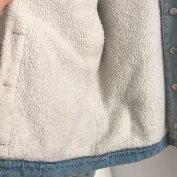 Frank & Oak Fleece Sherpa Lined Denim Jacket - Picture 2 of 6